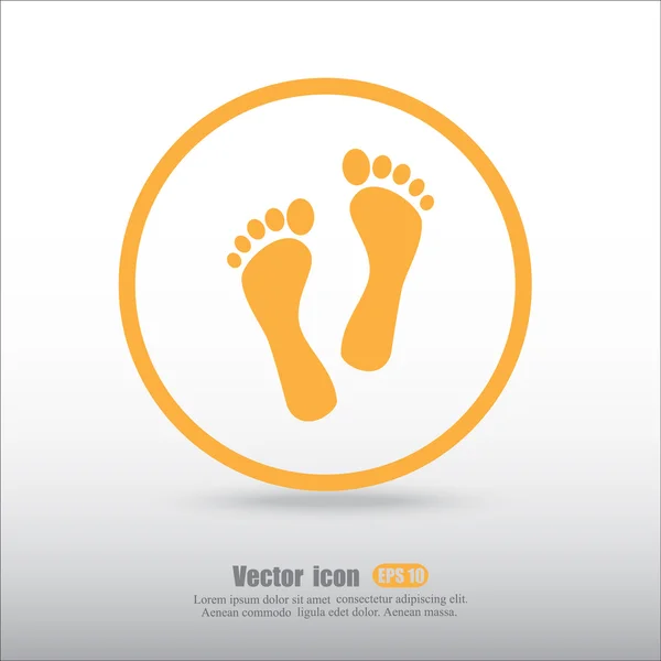 Icono huellas humanas — Vector de stock