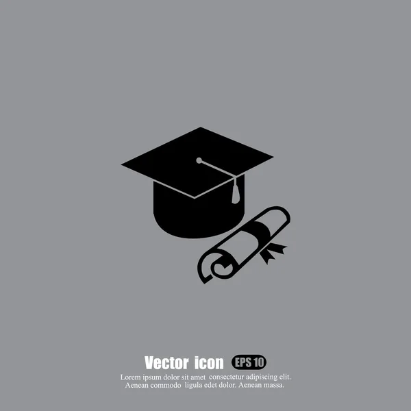 Graduatieplafond en diploma — Stockvector