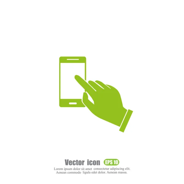 Pantalla táctil icono del teléfono inteligente — Vector de stock