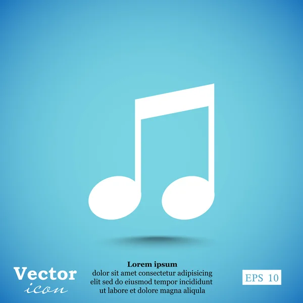 Música notas icono — Vector de stock