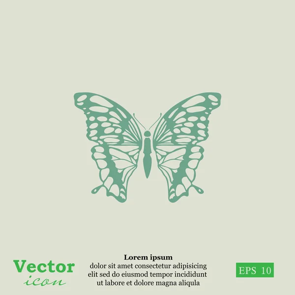 Значок коллекционной бабочки — стоковый вектор