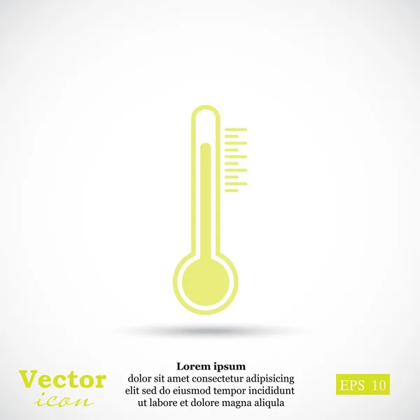 Glass thermometer icon — Stock Vector