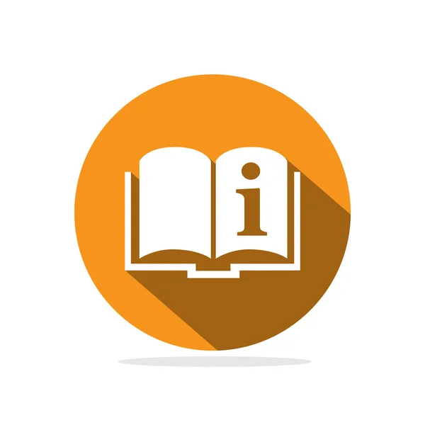 Icono libro de información — Vector de stock