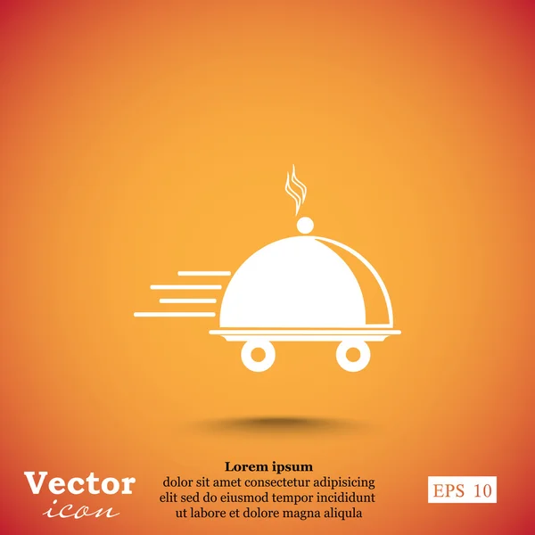 Icono de entrega de alimentos — Vector de stock