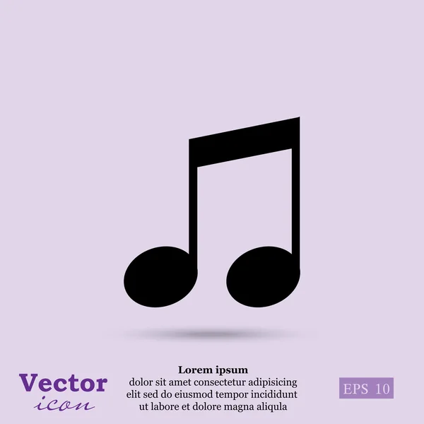 Música notas icono — Vector de stock