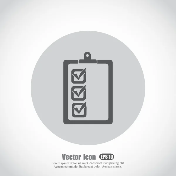 Icono del portapapeles de negocios — Vector de stock