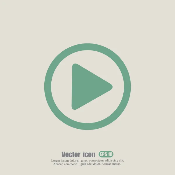 Botón de reproducción icono — Vector de stock