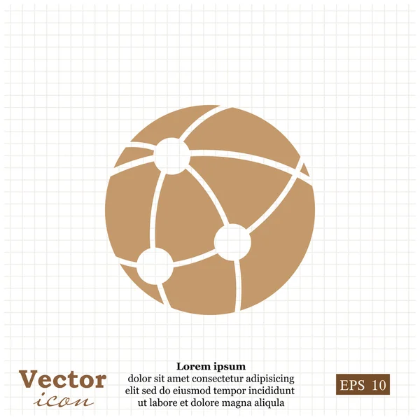 Pictografía del icono del globo — Vector de stock