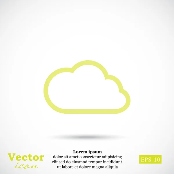 Leeres Wolkensymbol — Stockvektor