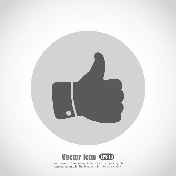 Hand showing thumb up icon — Stock Vector