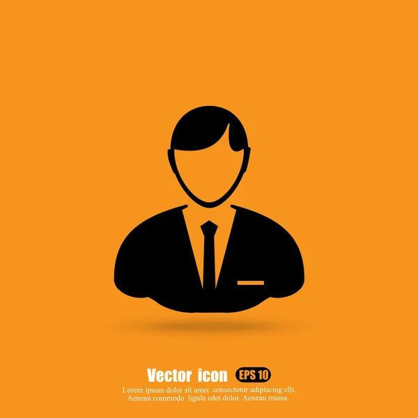 Geschäftsmann-Profil-Ikone — Stockvektor
