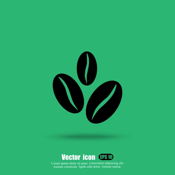 Icono granos de café — Vector de stock