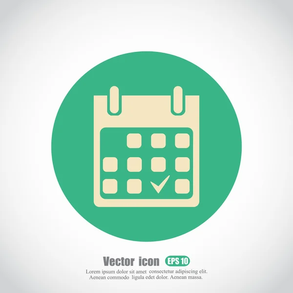 Ícone de calendário de negócios — Vetor de Stock