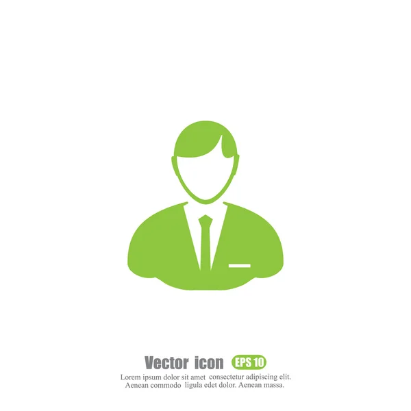Icono del perfil del empresario — Vector de stock