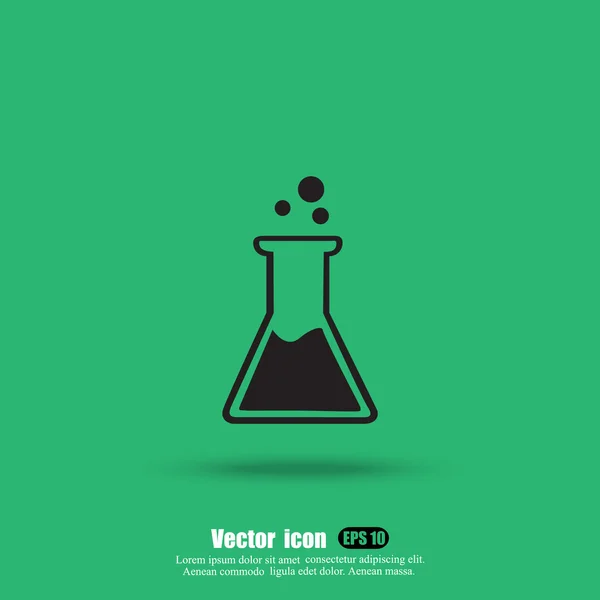 Reagenzgläser, Science Icon — Stockvektor