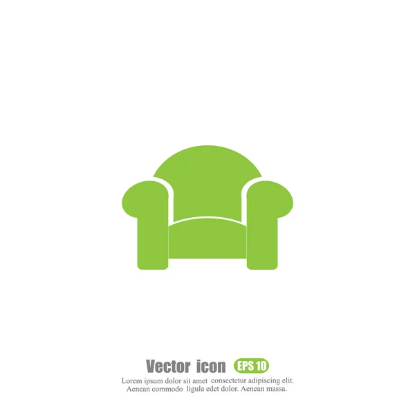 Cómodo icono de sofá — Vector de stock