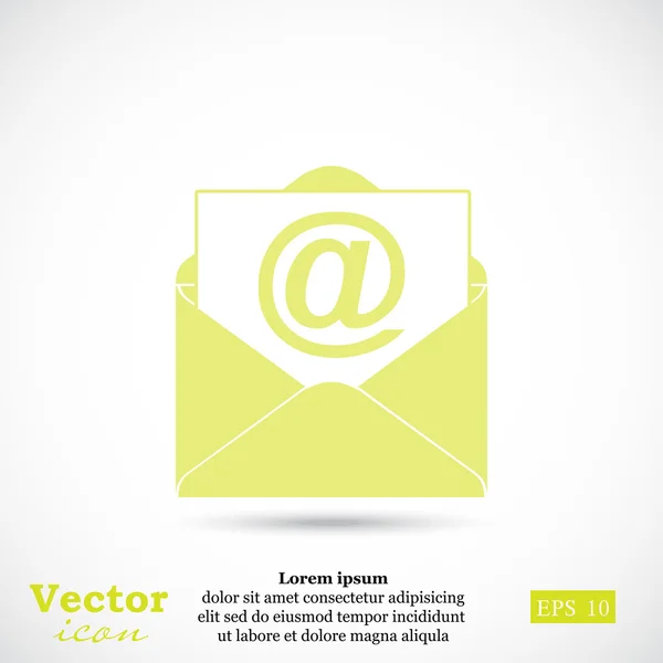 Ícone envelope aberto — Vetor de Stock