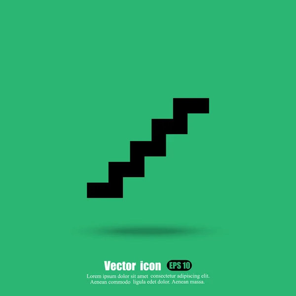 Maison escalier icône — Image vectorielle