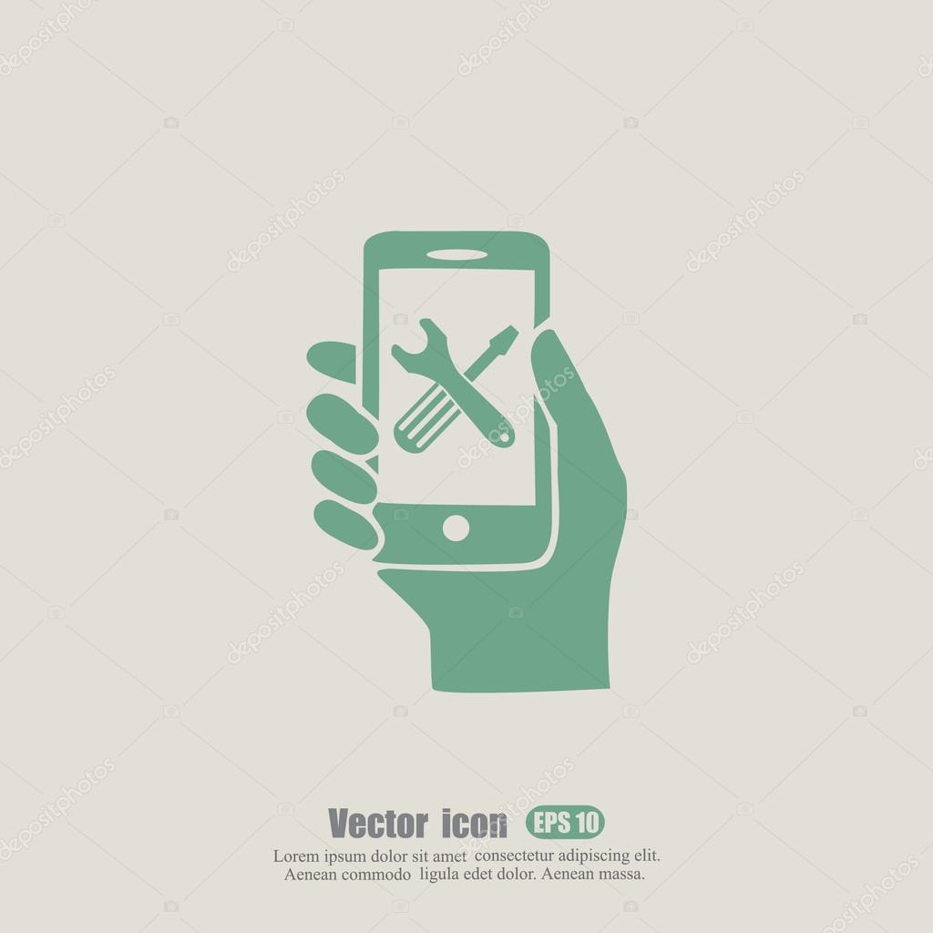 Phone repair and accessories icon