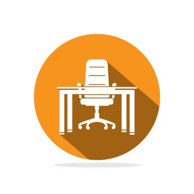 ofis masa ve sandalye simgesi