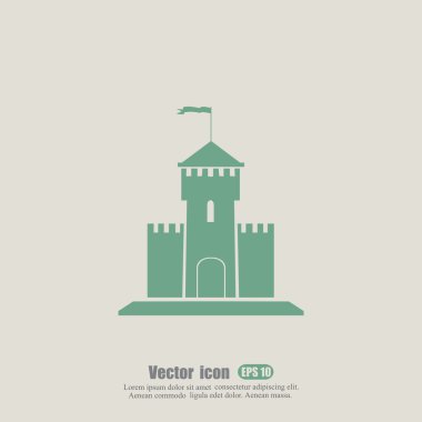 medieval castle icon clipart