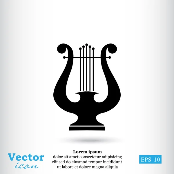 Görög hárfa ikon — Stock Vector