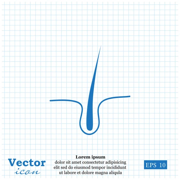 Human hair icon — Stock Vector
