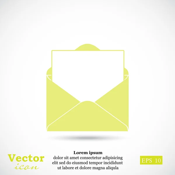Öppnade kuvertikonen — Stock vektor
