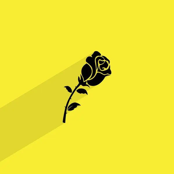 Icono de flor de rosa — Vector de stock