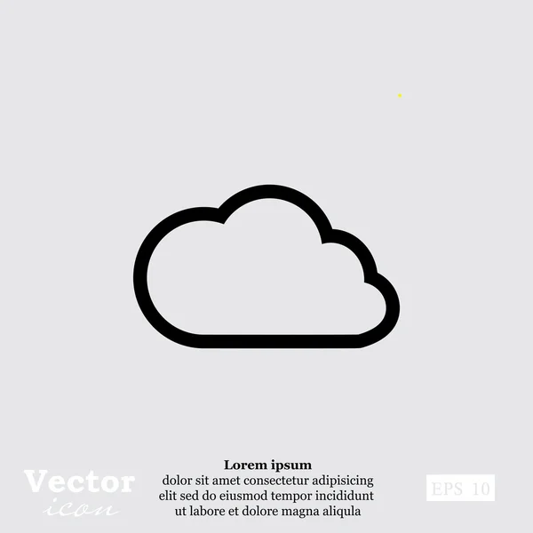 Ícone nuvem vazia — Vetor de Stock