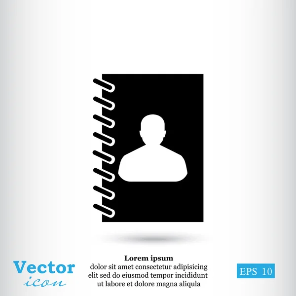 Icône carnet d'adresses — Image vectorielle