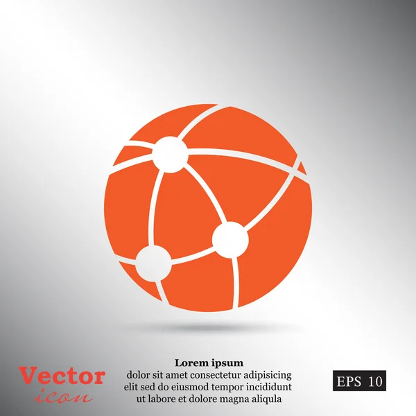 Pictografía del icono del globo — Vector de stock