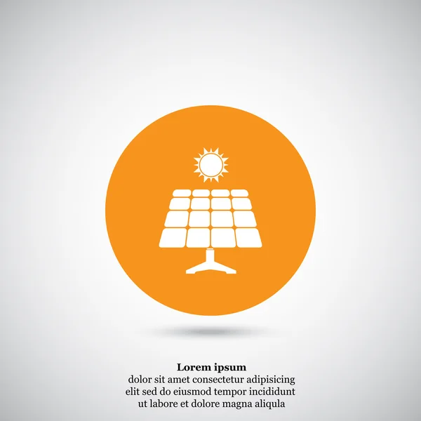 Icône panneau solaire — Image vectorielle