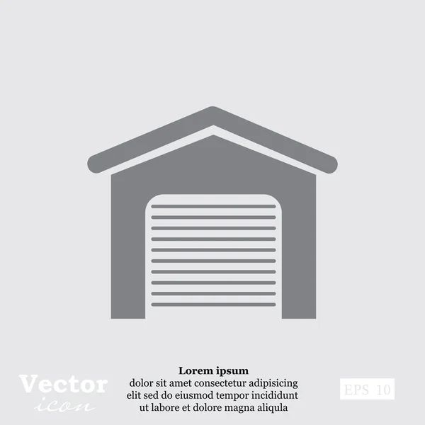Garage für Auto-Ikone — Stockvektor