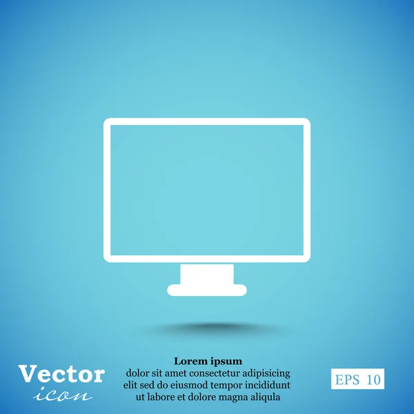 Monitor, ikon layar - Stok Vektor