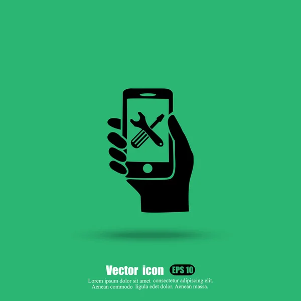 Telefon javítás ikon — Stock Vector