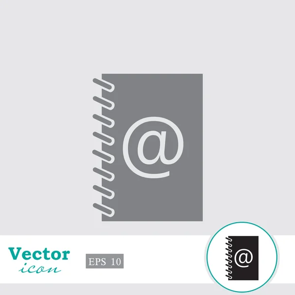 Adressbok ikon — Stock vektor