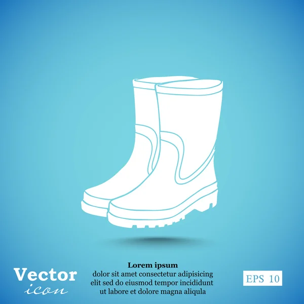 Icono de botas de goma de moda — Vector de stock