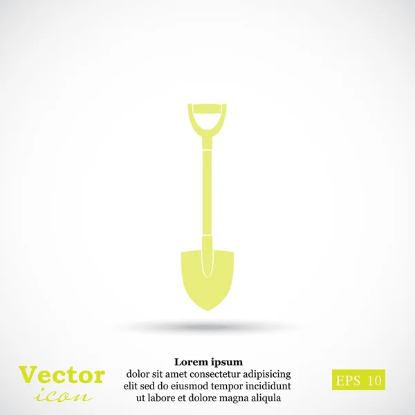 Metal shovel icon — Stock Vector