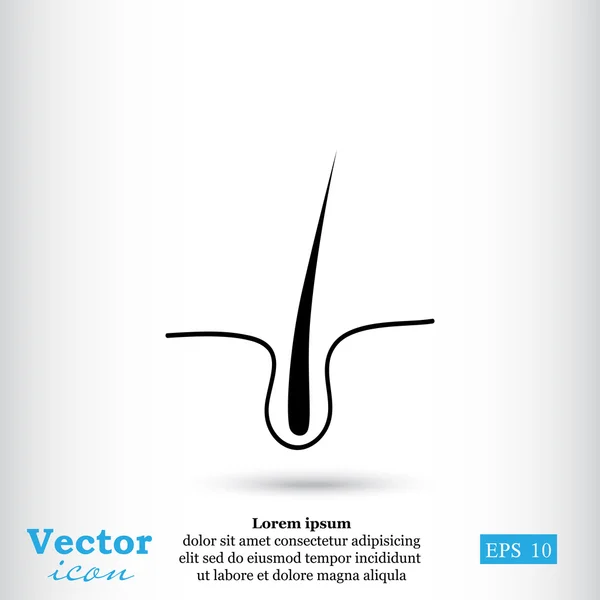 Ícone de cabelo humano — Vetor de Stock