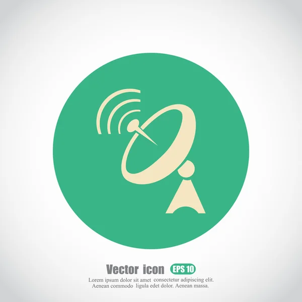 Radar schotelantenne — Stockvector