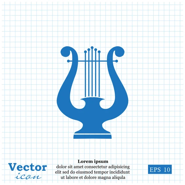 Icône de harpe grecque — Image vectorielle