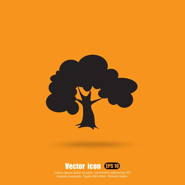 Icône d'arbre décoratif — Image vectorielle