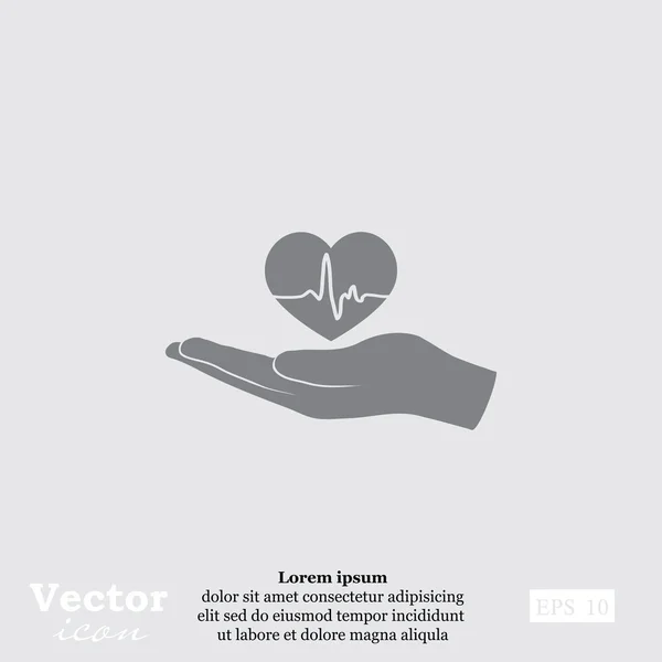 Icono de cardiograma cardíaco — Vector de stock