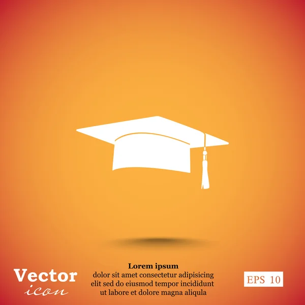 Icono de graduación universitaria — Archivo Imágenes Vectoriales