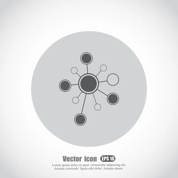 Icono gráfico moléculas — Vector de stock