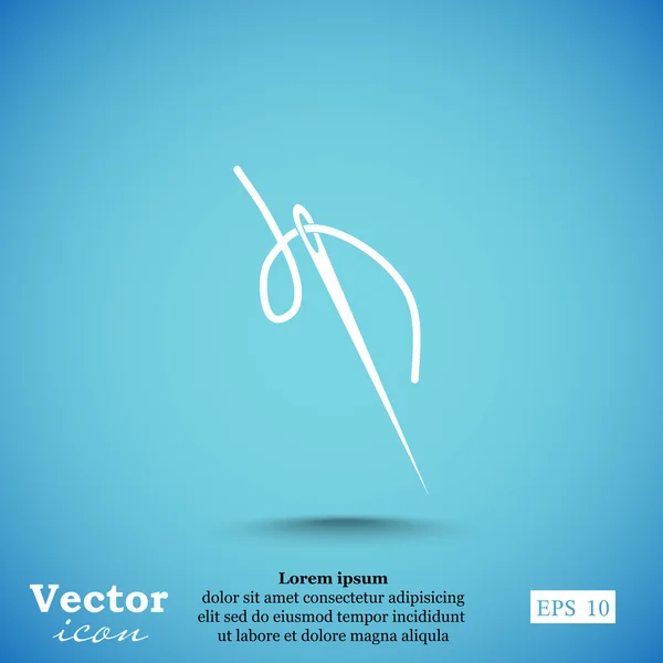 Needle and thread icon — Stock Vector