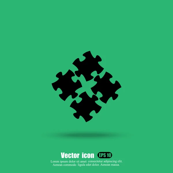 Puzzle pieces icon — Stock Vector