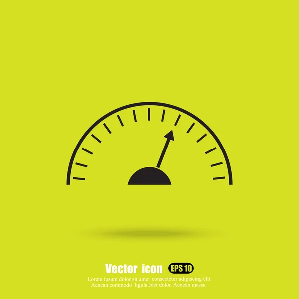 Bilen hastighetsmätare ikonen — Stock vektor