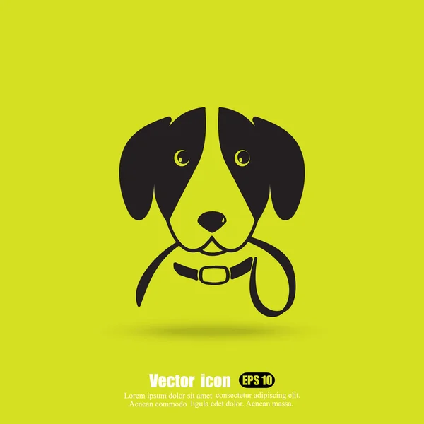 Ikona głowy psa — Wektor stockowy